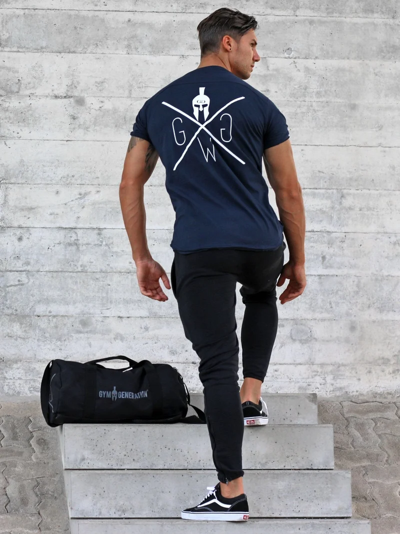 Gym T-Shirt 'Warrior' - Navy Blau