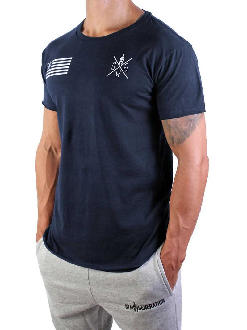 Gym T-Shirt 'Warrior' - Navy Blau