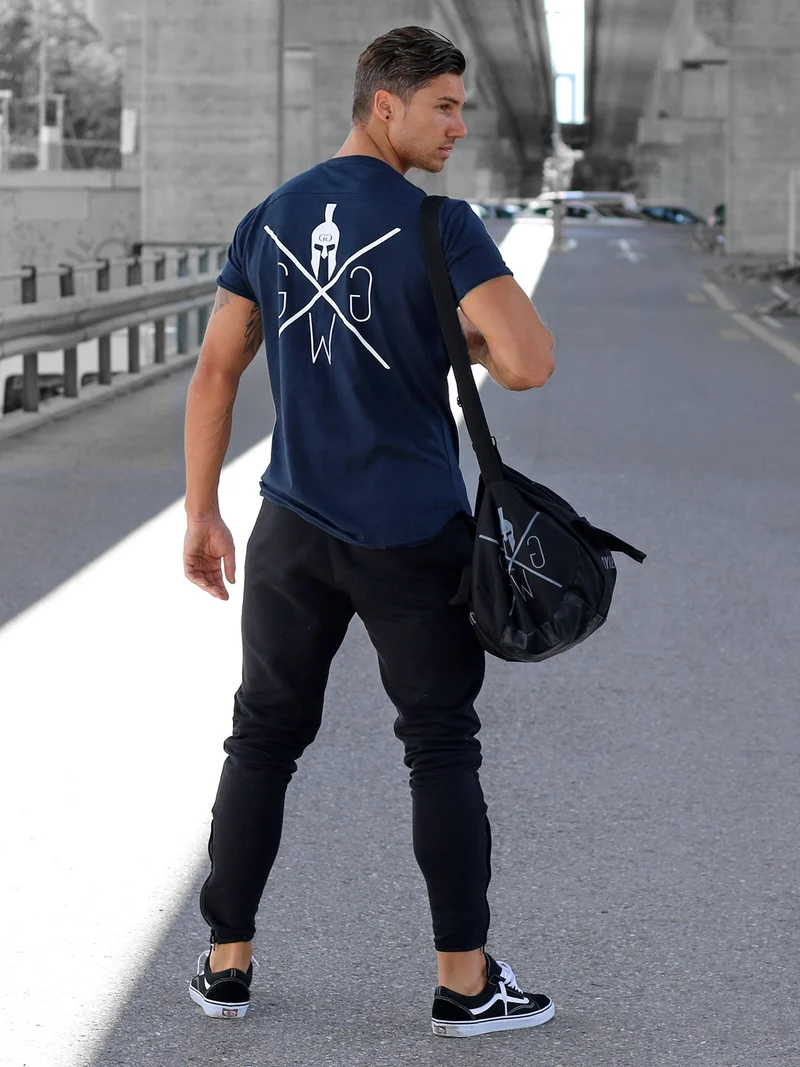 Gym T-Shirt 'Warrior' - Navy Blau