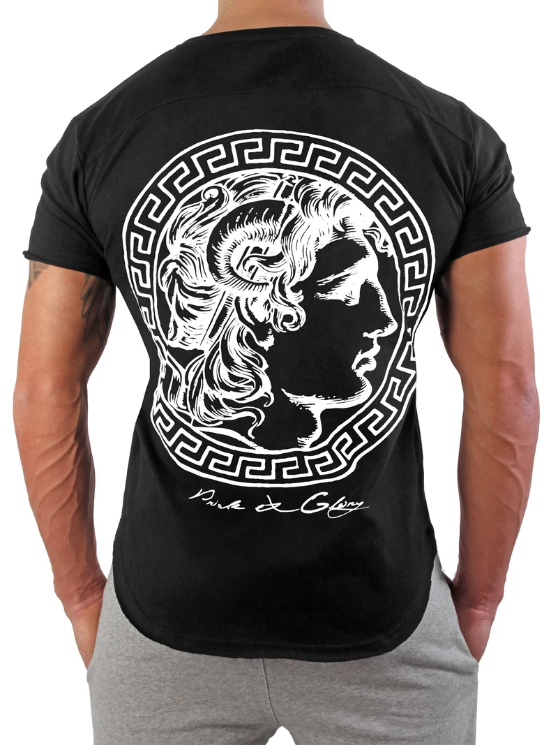 Gym T-Shirt 'Alexander the Great' - Schwarz