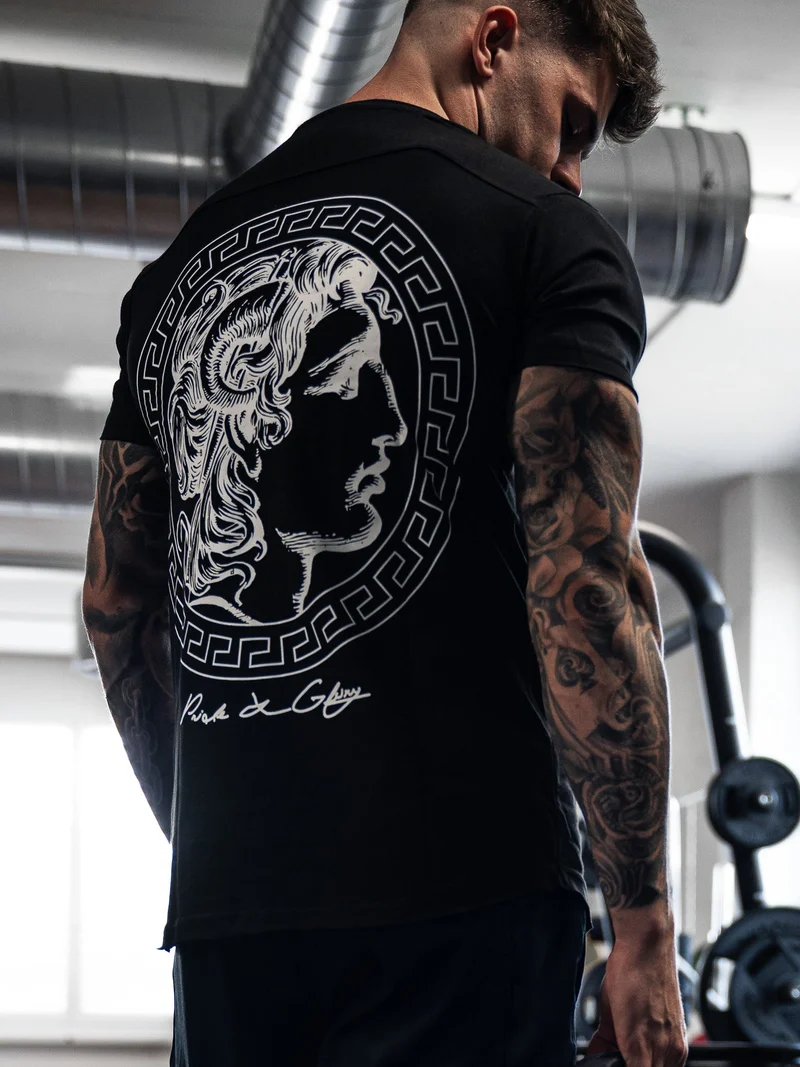 Gym T-Shirt 'Alexander the Great' - Schwarz