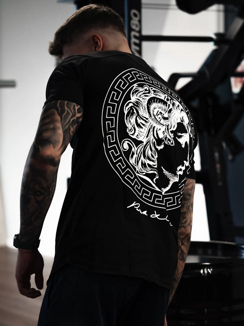 Gym T-Shirt 'Alexander the Great' - Schwarz