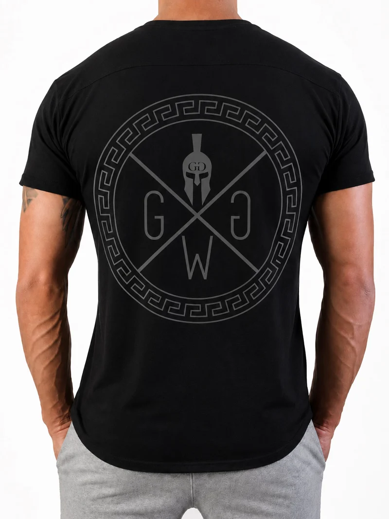 Gym T-Shirt 'Spartan' - Schwarz