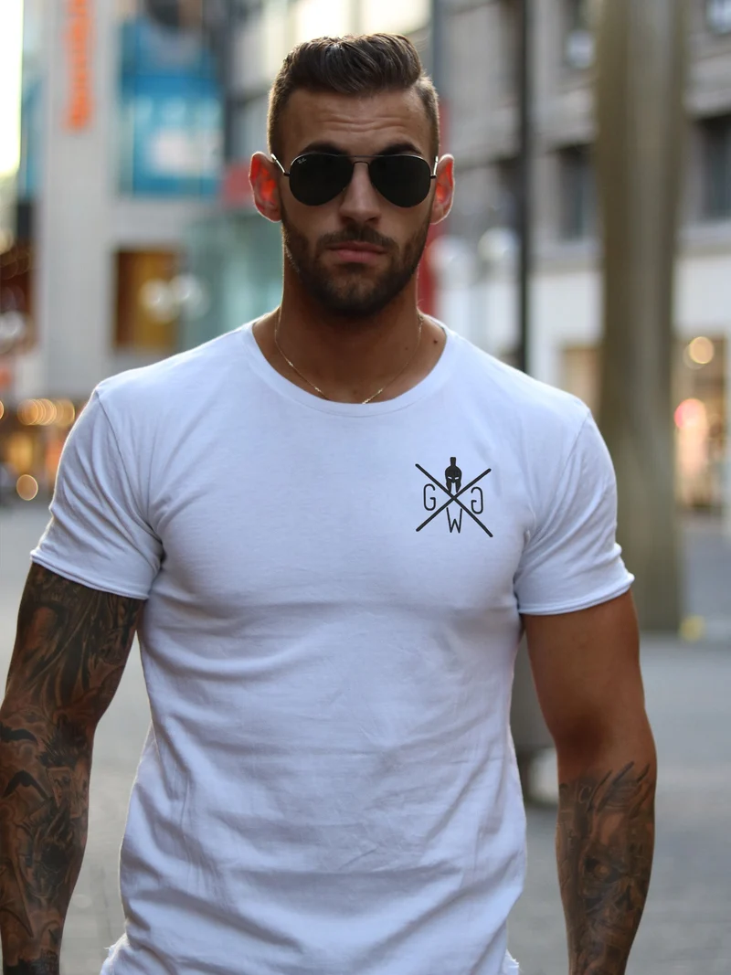 Gym T-Shirt 'Warrior' - Weiß
