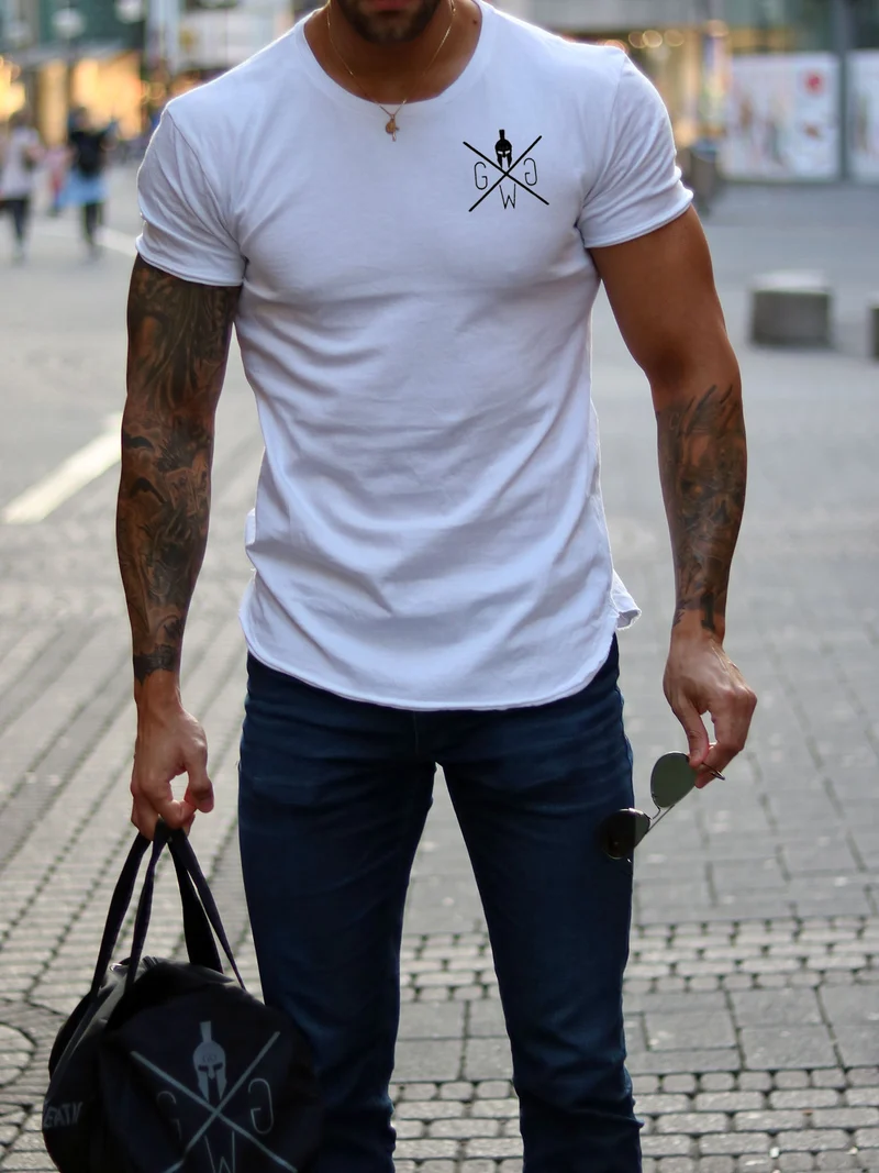 Gym T-Shirt 'Warrior' - Weiß