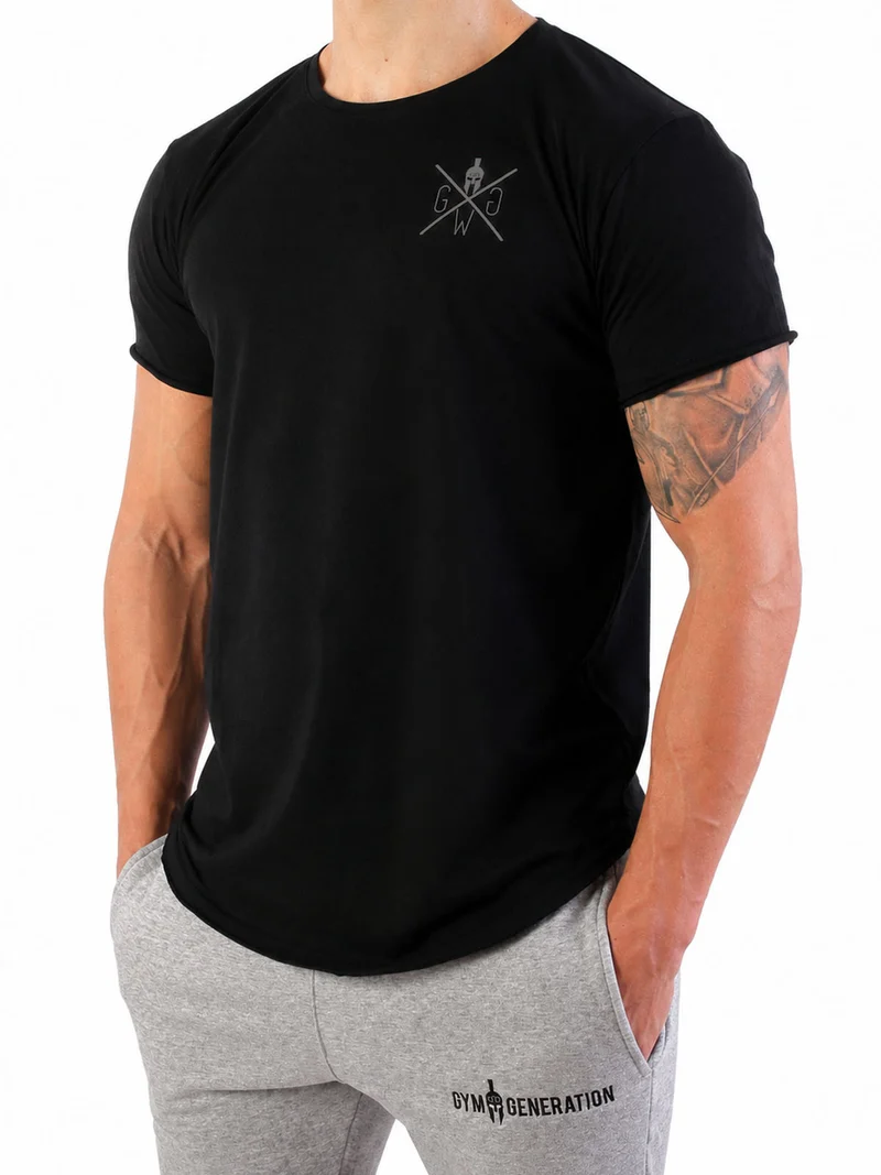 Gym T-Shirt 'No Pain No Gain' - Schwarz
