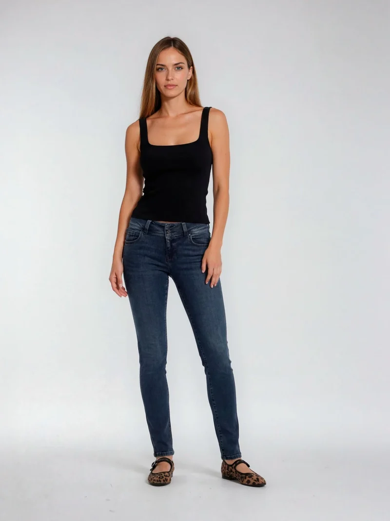 SOPO - CROSS JEANS - LOIE, Straight Fit, Low-Waist, Dark Blue