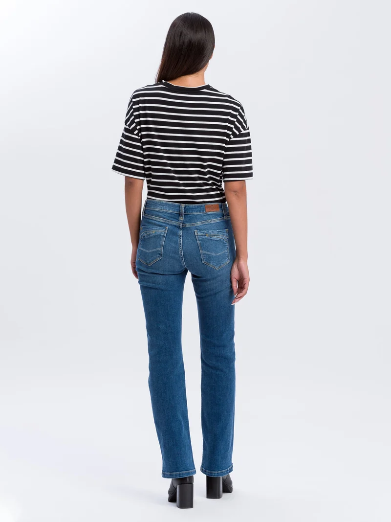 SOPO - CROSS JEANS - LAUREN Jeans, Regular Fit, High-Waist, Mid Blue Used