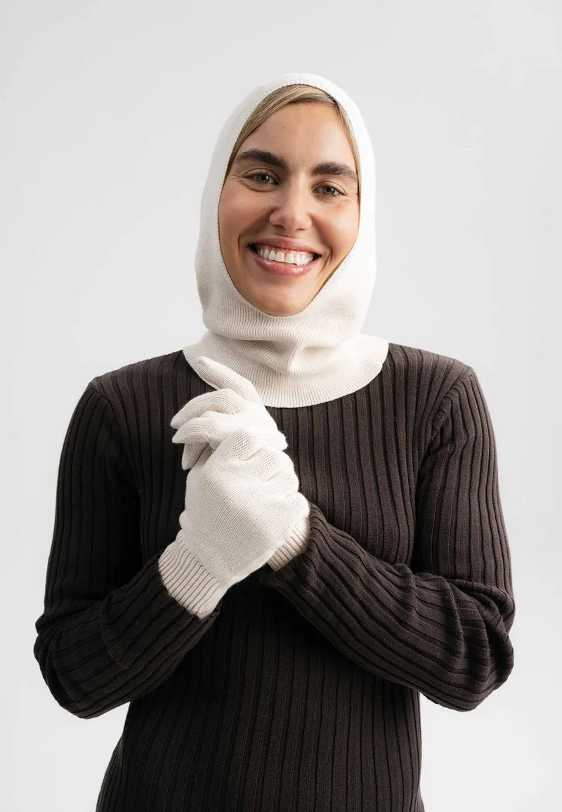 Bundle Feinstrick Balaklava CHARVI + Strick Handschuhe RISHI
