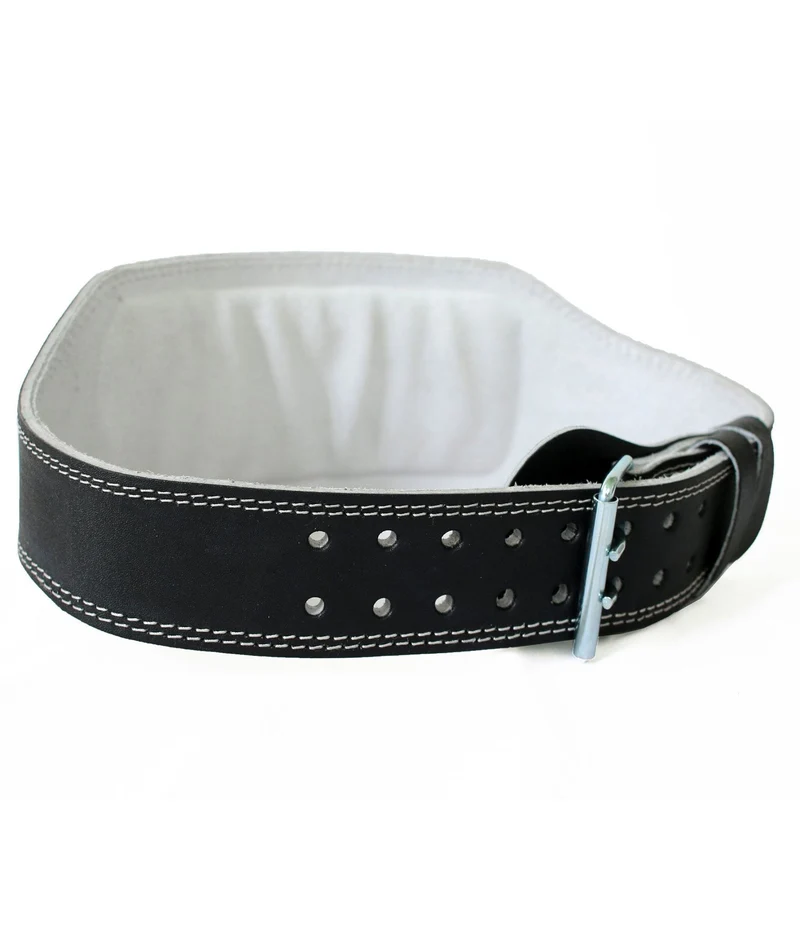 Gewichthebergürtel aus Leder - Schwarz