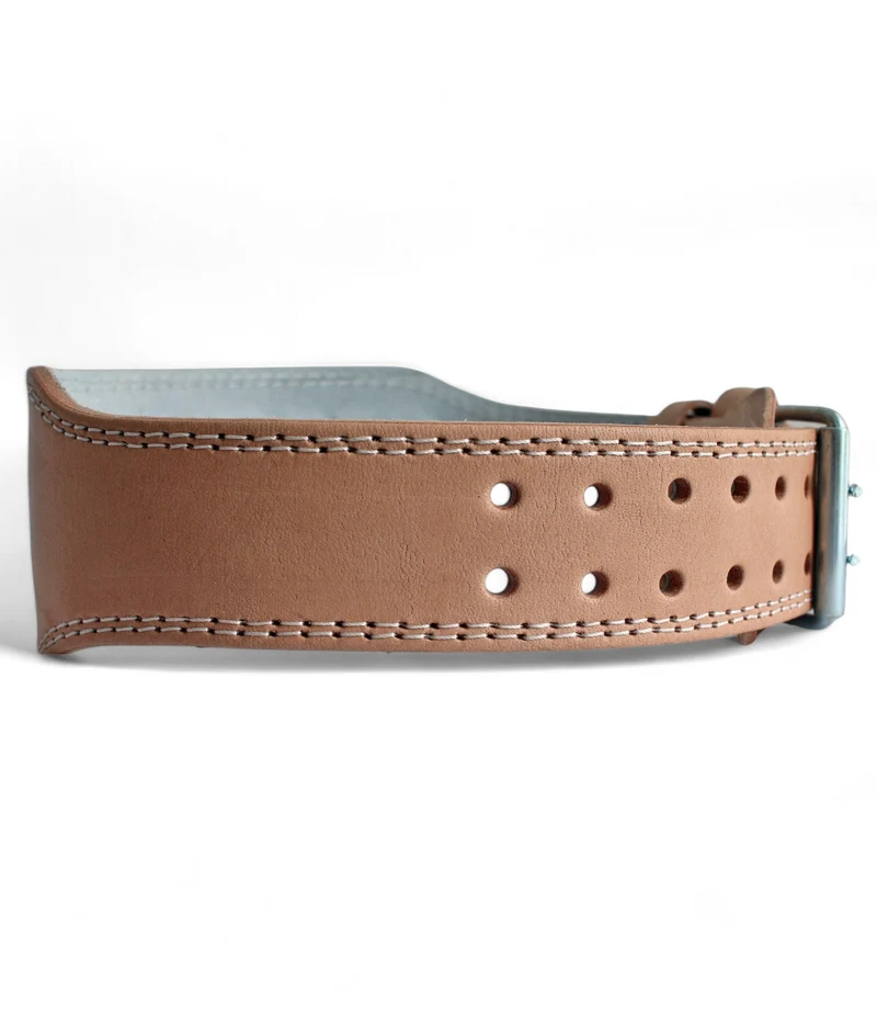 Gewichthebergürtel aus Leder - Beige