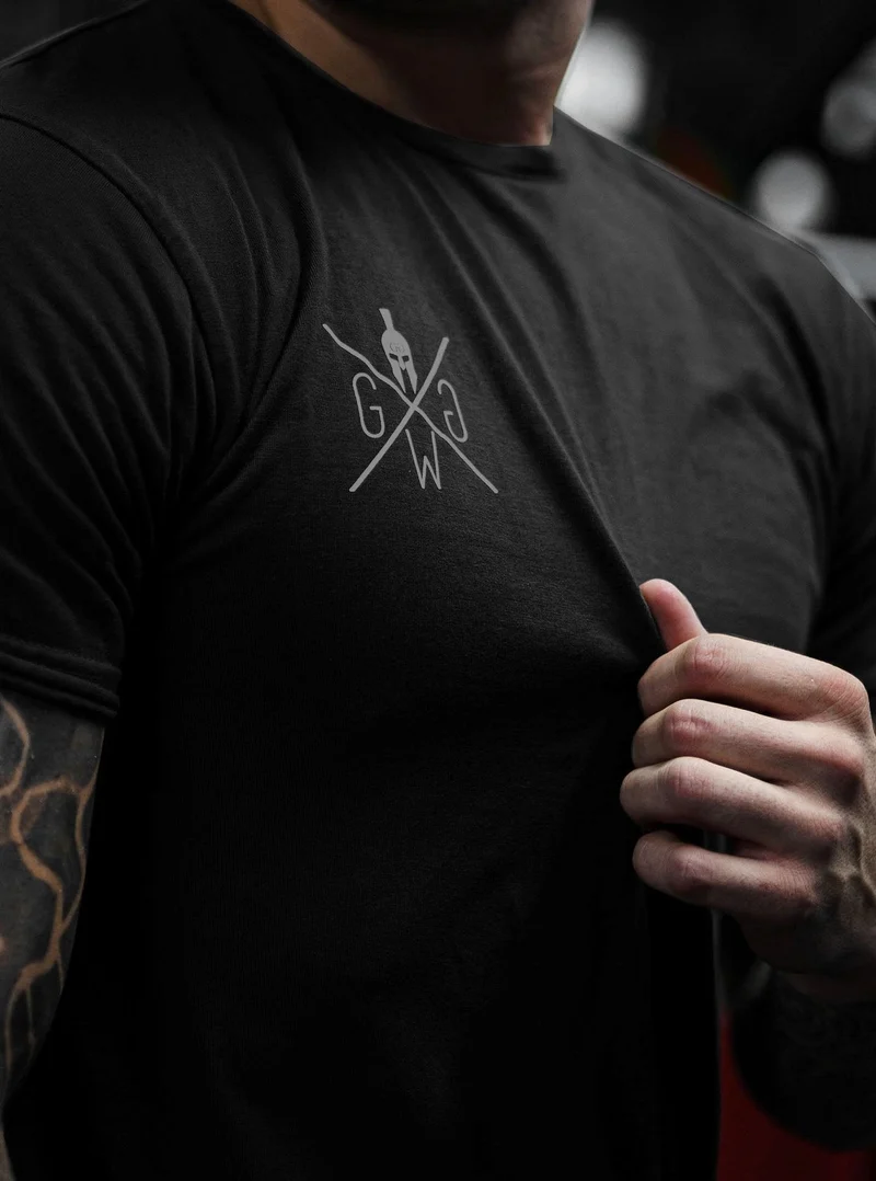 Gym T-Shirt 'Warrior' Blackout - Schwarz