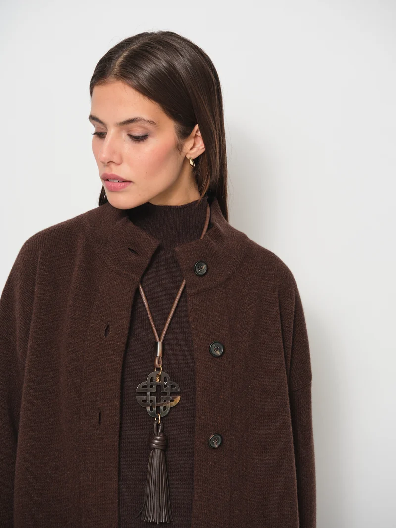Merino Short Button-Up Cardigan