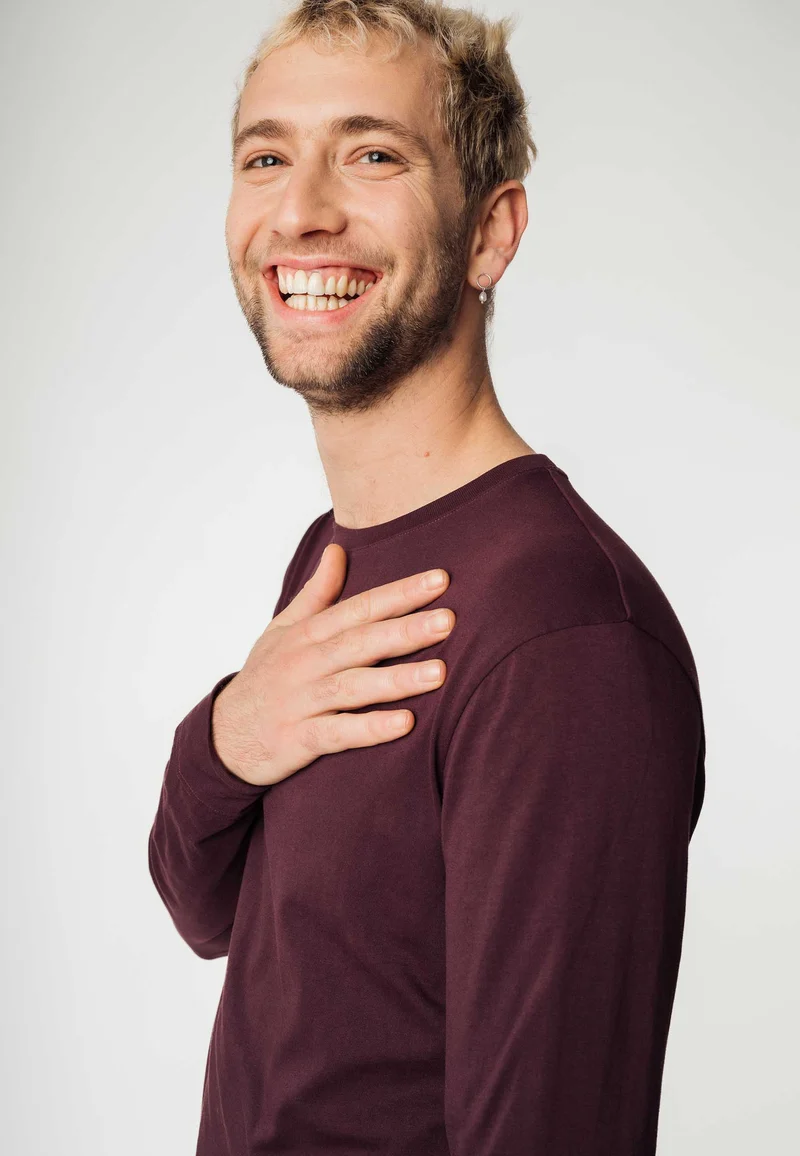 Basic Langarmshirt Style JERIN