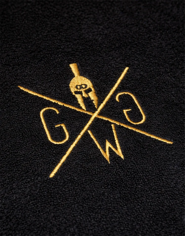 Sporthandtuch Klein - Schwarz / Gold