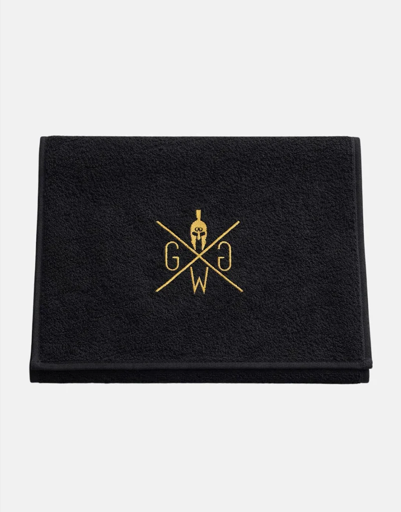 Sporthandtuch Klein - Schwarz / Gold