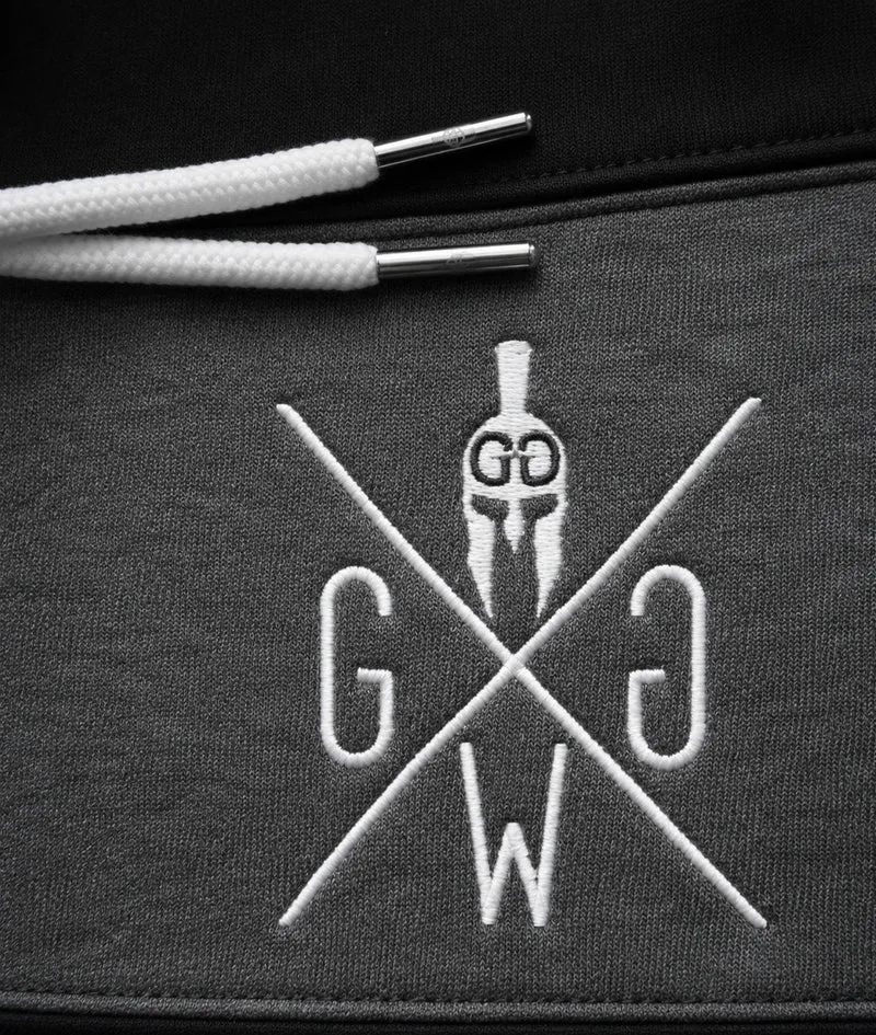 Ärmelloser Hoodie 'Gym Warriors' - Schwarz