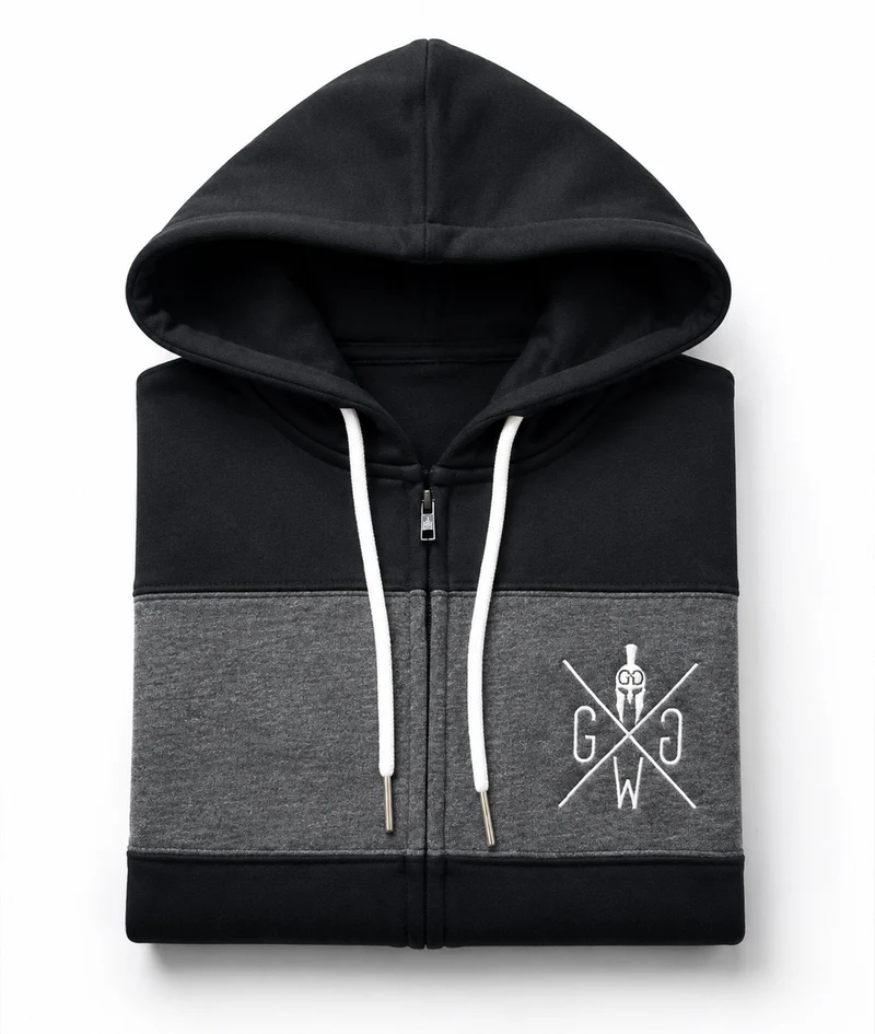 Ärmelloser Hoodie 'Gym Warriors' - Schwarz