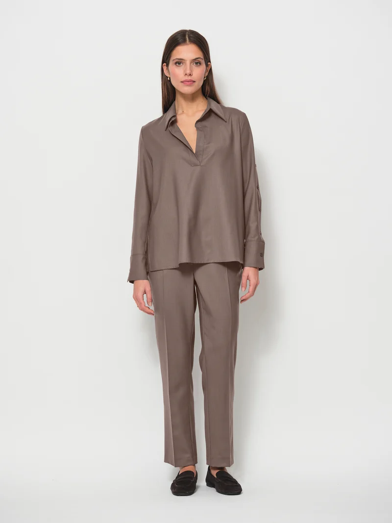 Slim Leg Wool Trouser