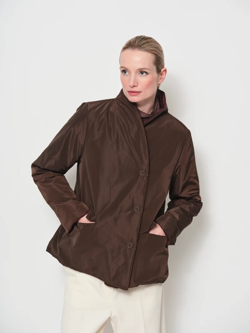 Raised Neck Reversible Jacket