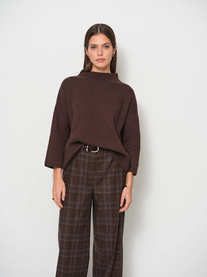 Checked Wide Pants