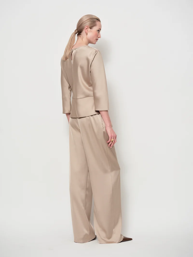 Wide Leg Satin Pants