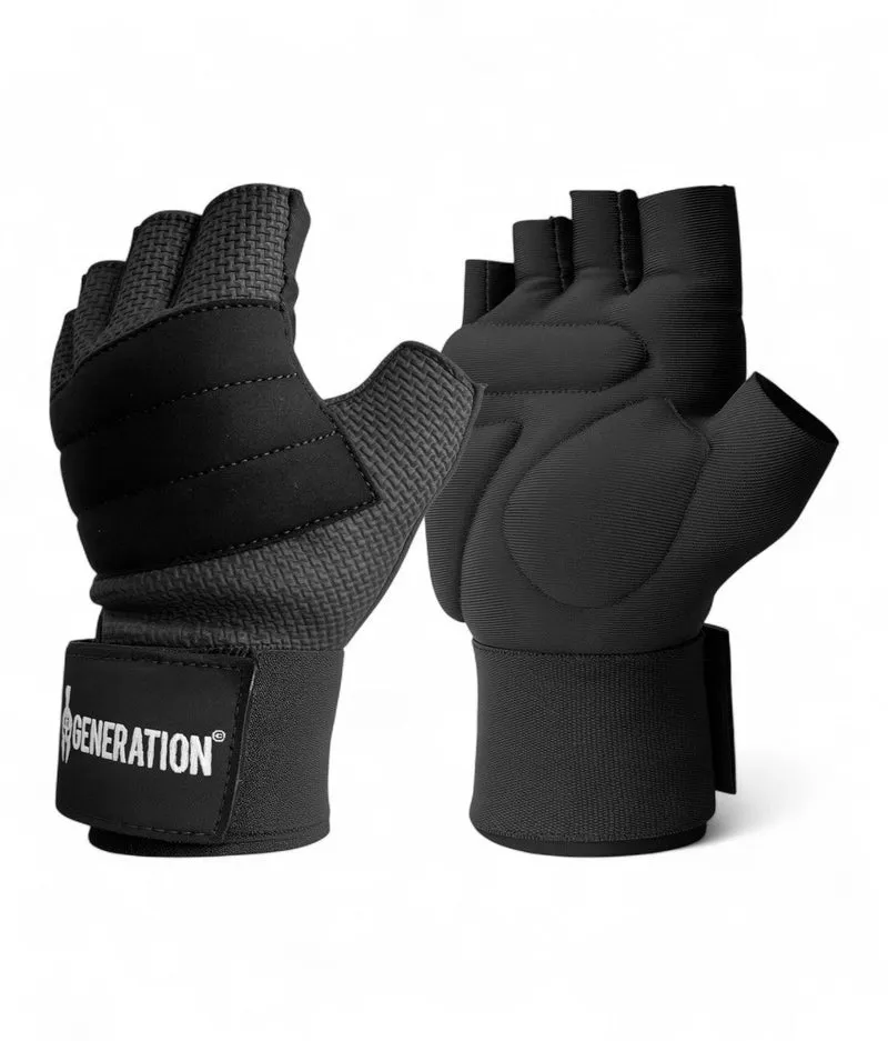 Trainingshandschuhe mit Bandagen - Schwarz