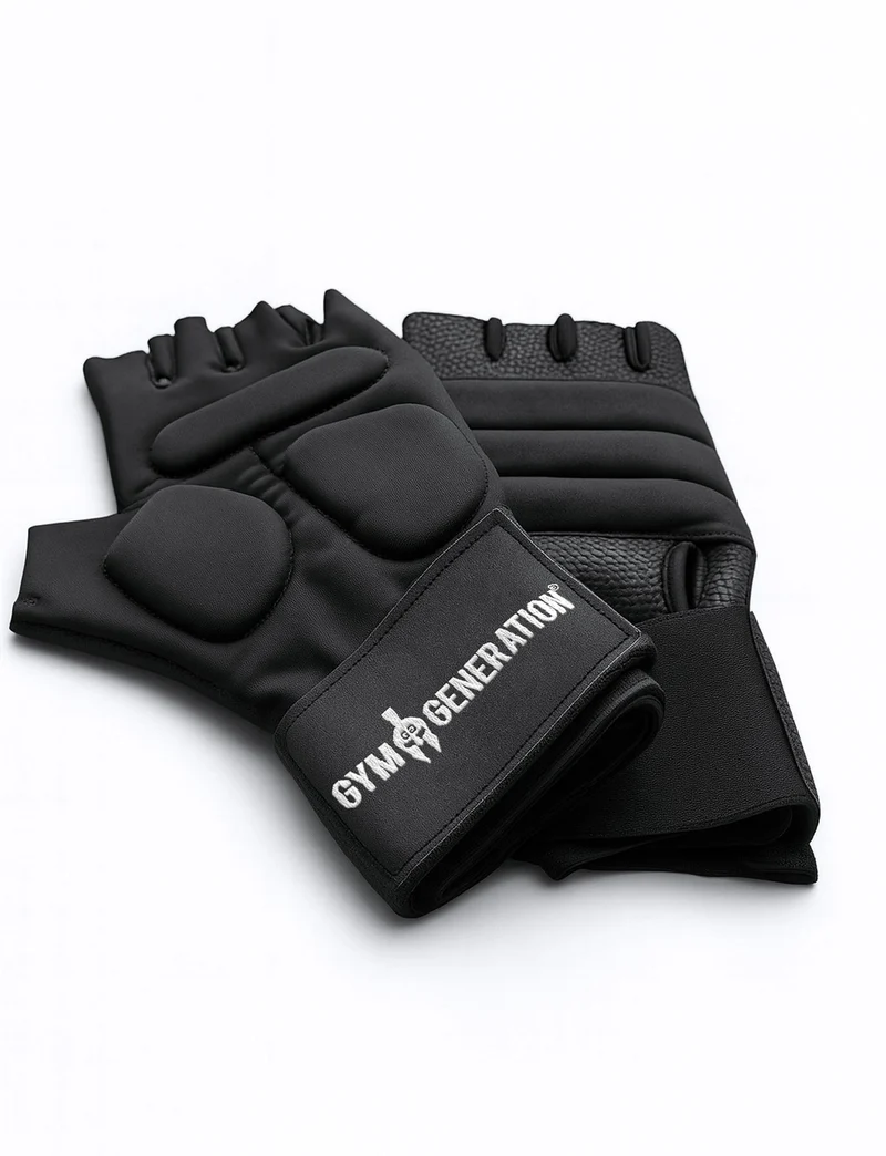 Trainingshandschuhe mit Bandagen - Schwarz