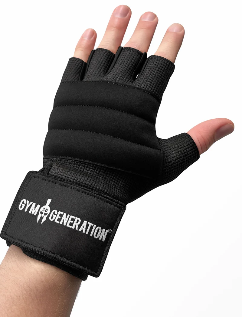 Trainingshandschuhe mit Bandagen - Schwarz