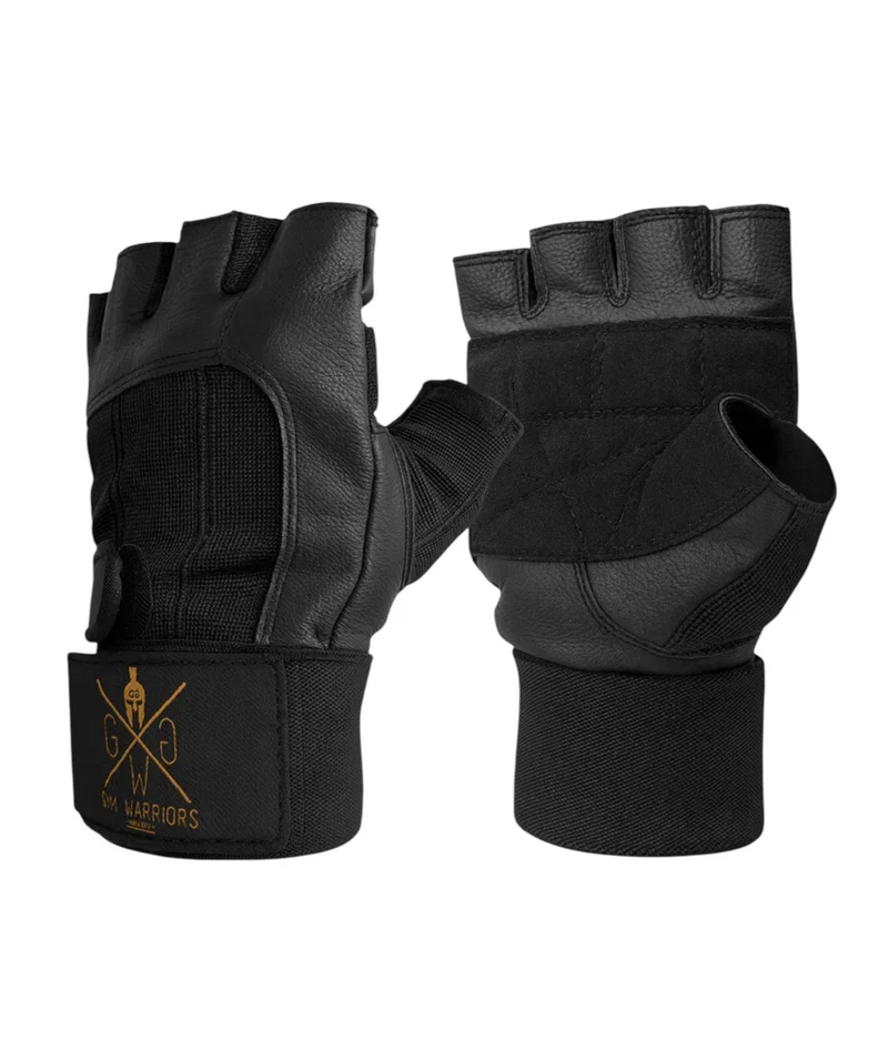 Trainingshandschuhe aus Leder - Schwarz