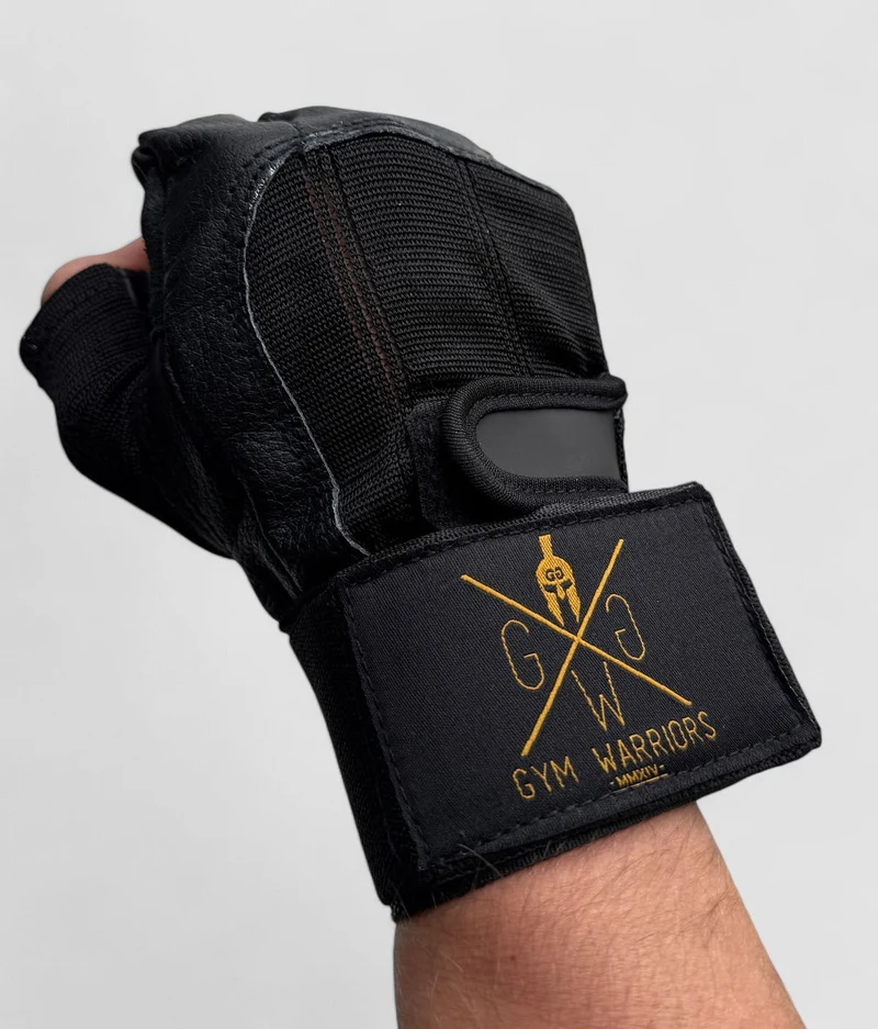 Trainingshandschuhe aus Leder - Schwarz