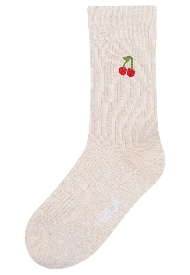 Gerippte Socken Stickerei 1 Paar