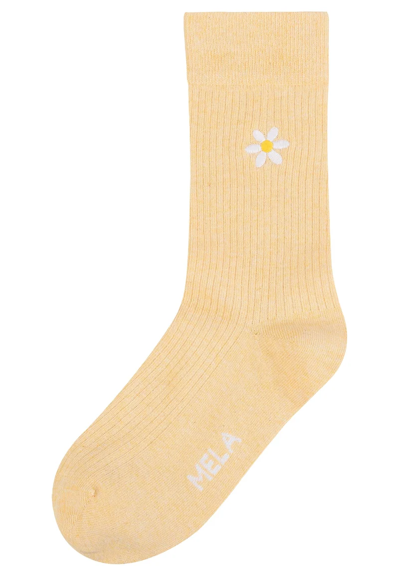 Gerippte Socken Stickerei 1 Paar