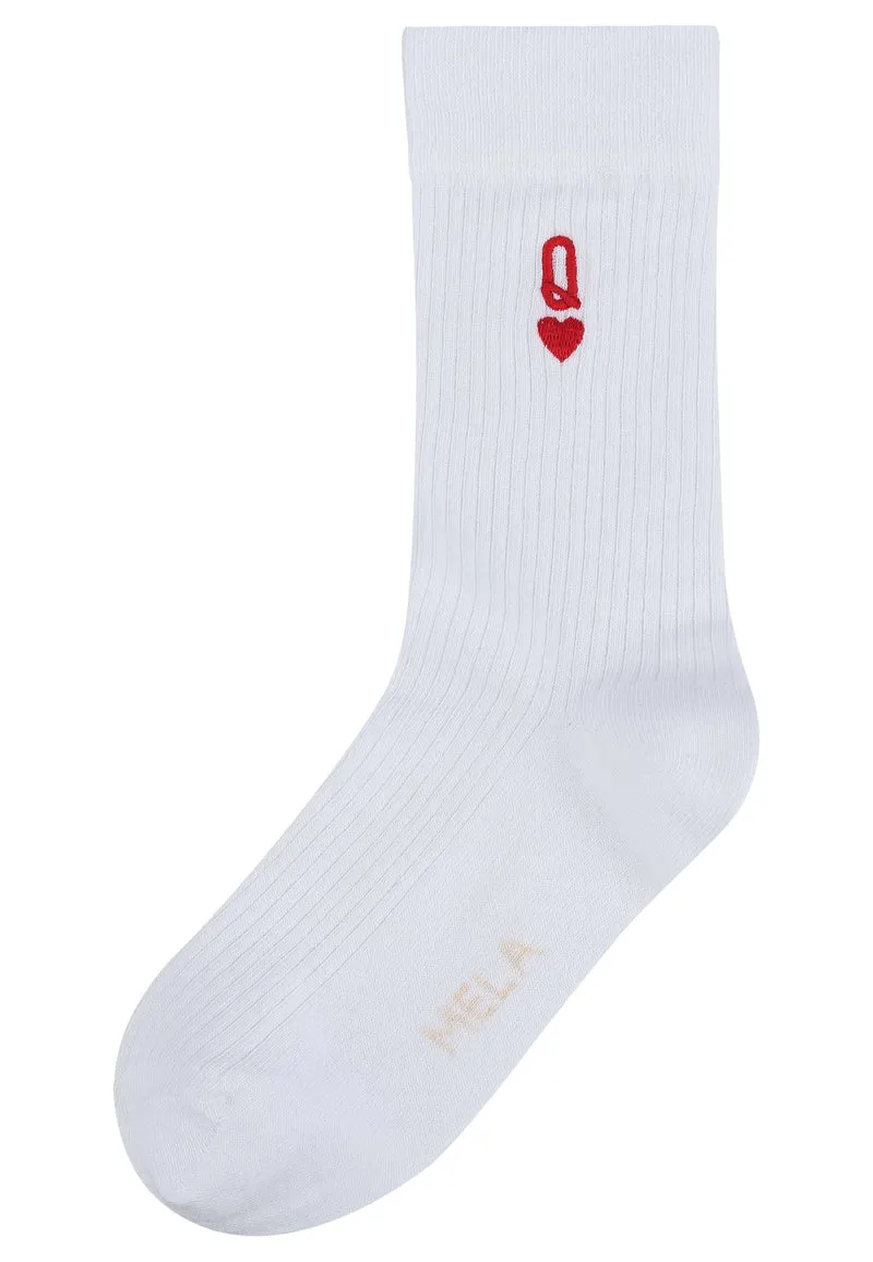 Gerippte Socken Stickerei 1 Paar