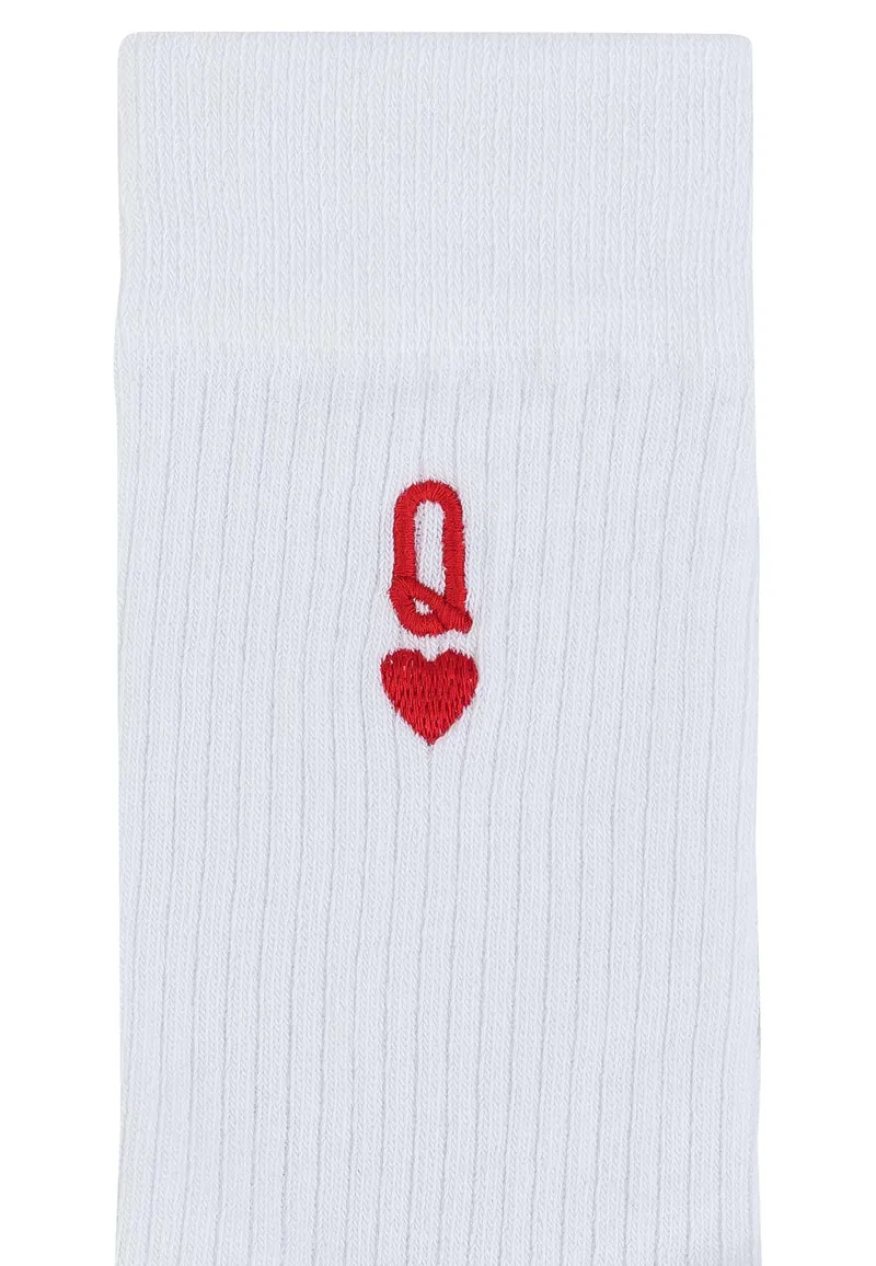 Gerippte Socken Stickerei 1 Paar