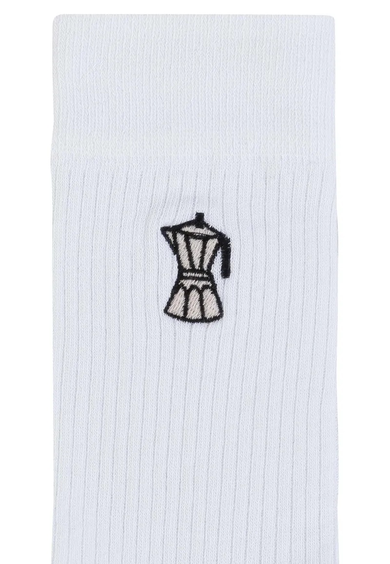 Gerippte Socken Stickerei 1 Paar