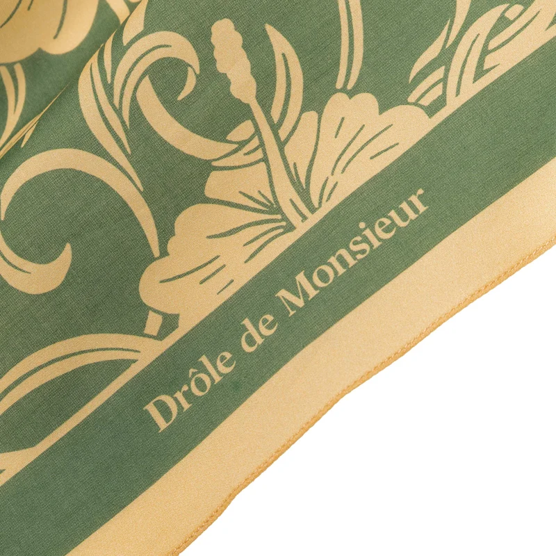 Drole de Monsieur Foulard Monogramme Hibiscus