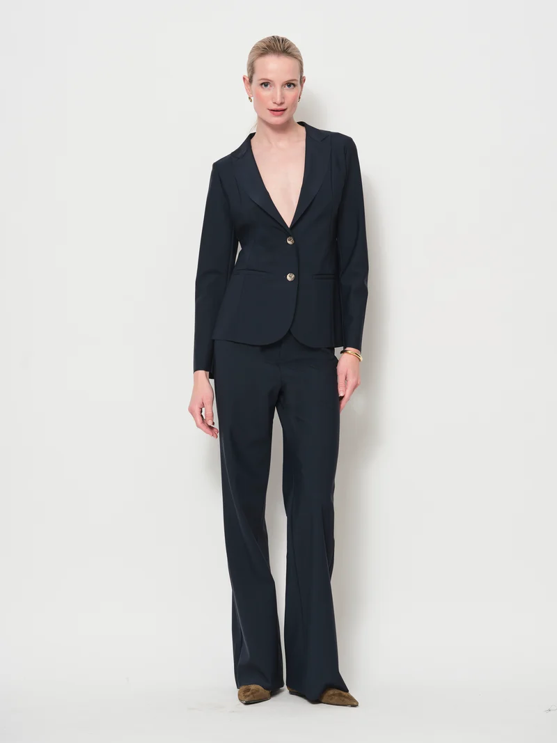 Straight Bonded Jersey Trousers