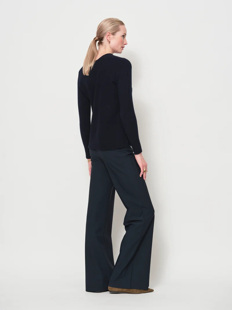 Straight Bonded Jersey Trousers