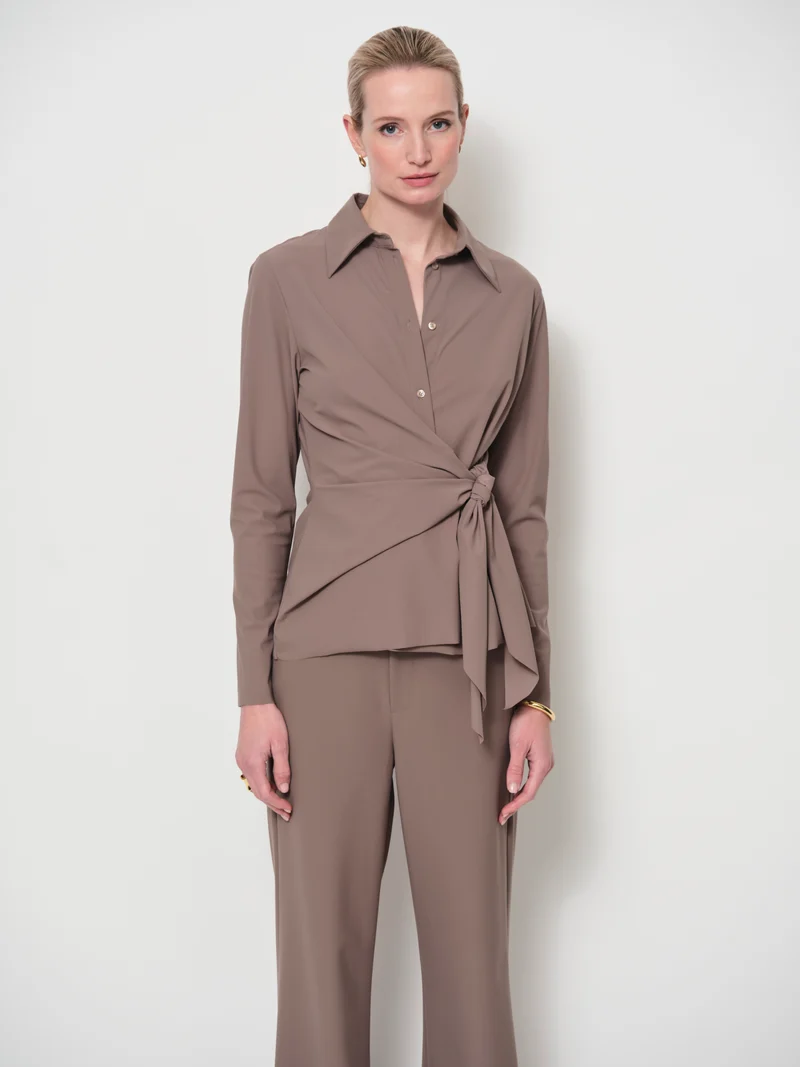Straight Bonded Jersey Trousers