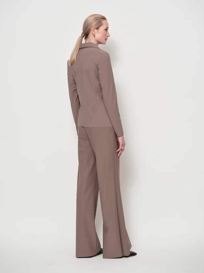 Straight Bonded Jersey Trousers