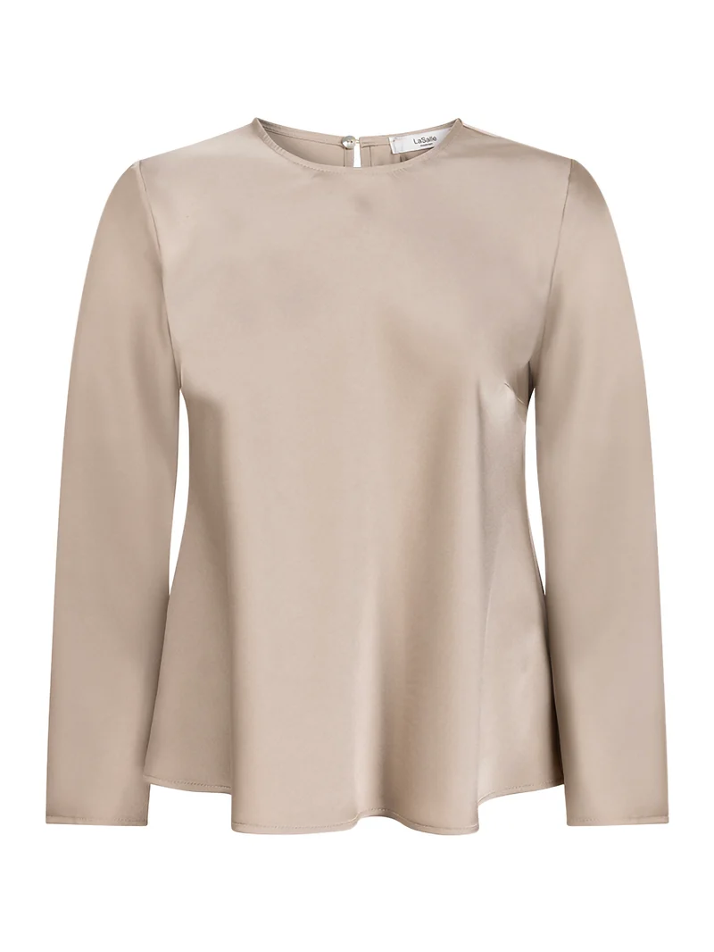 Satin Crew Neck Top