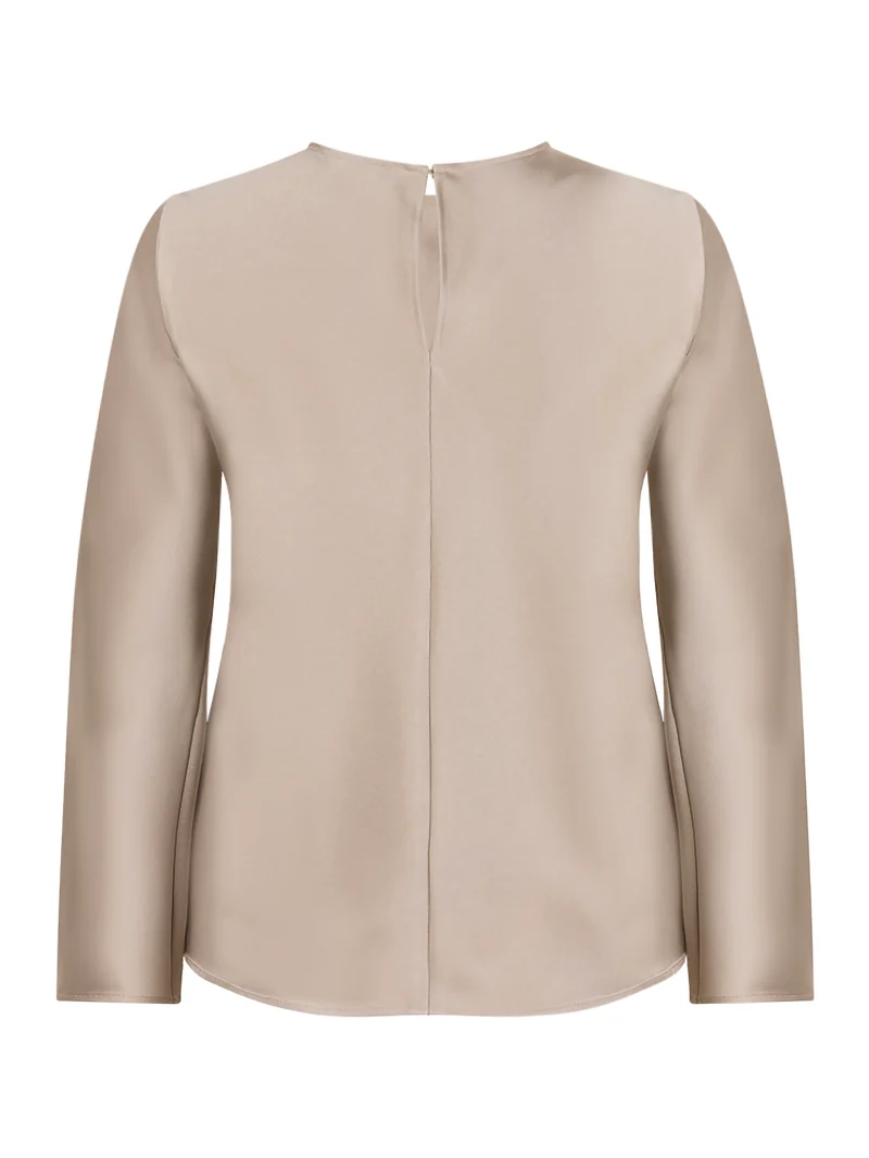 Satin Crew Neck Top