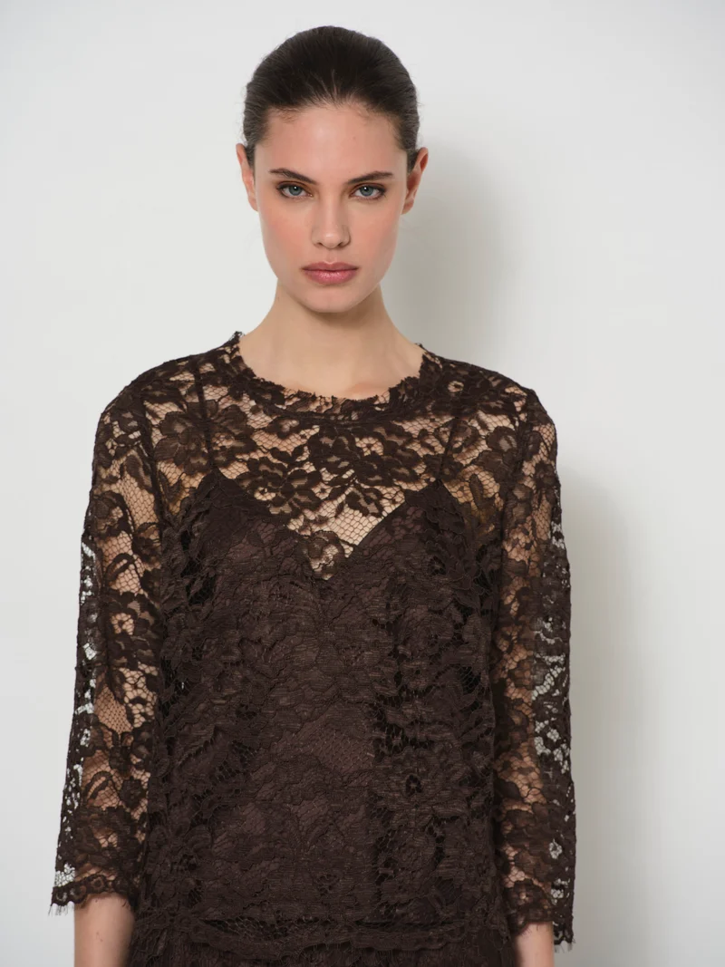 Lace Top with 3/4 Sleeves