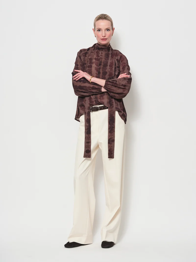 Raglan Sleeve Tie neck Top