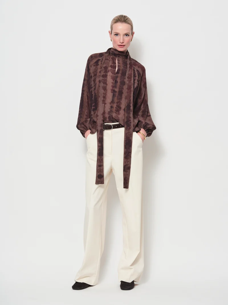 Raglan Sleeve Tie neck Top