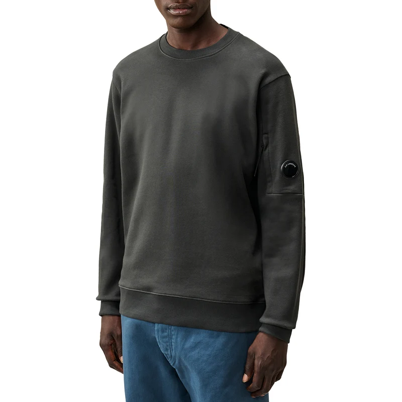 C.P. Company Diagonal Raised Fleece Crew Neck Lens Sweatshirt