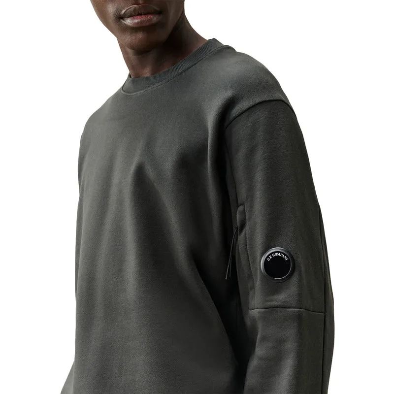 C.P. Company Diagonal Raised Fleece Crew Neck Lens Sweatshirt