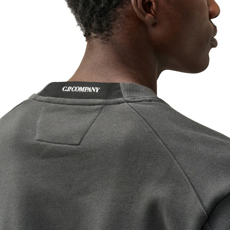C.P. Company Diagonal Raised Fleece Crew Neck Lens Sweatshirt