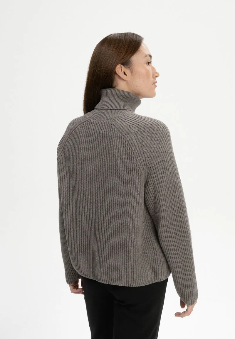 Rippstrick Rollkragenpullover Style CHIRHA